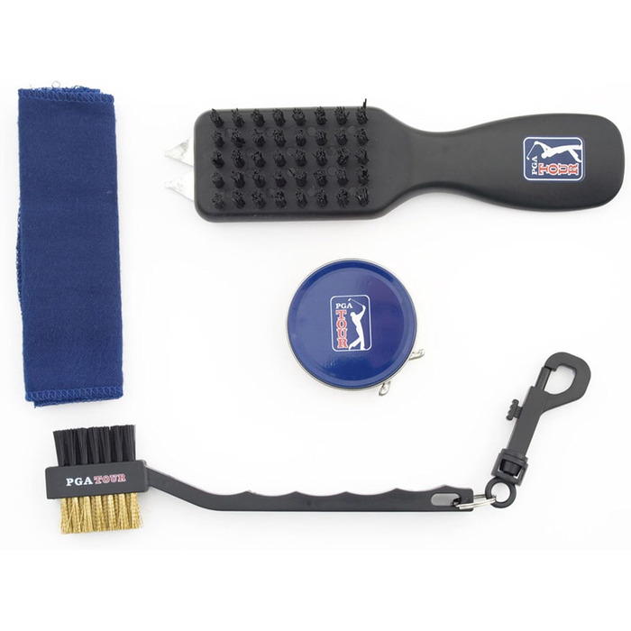 PGA TOUR Shoe Bag with Cleaning Accessories, Black