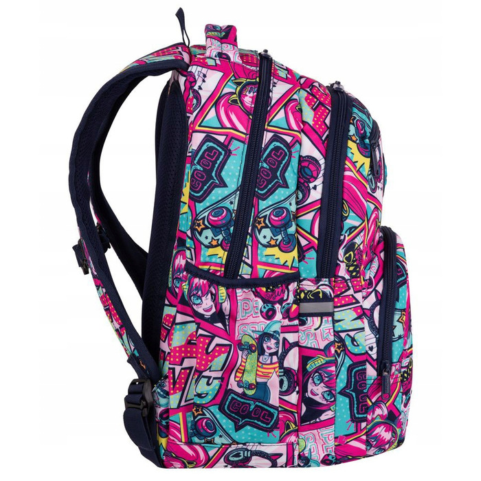 Шкільний багатокамерний рюкзак CoolPack, чорний, багатоколірний, 26 л