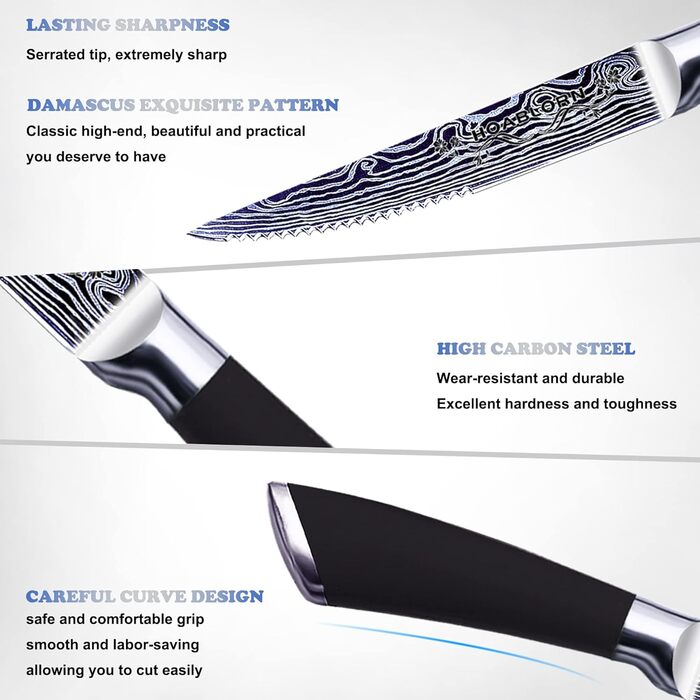 Набір кухонних ножів Hoablorn з бруском 15 предметів. Брусок з акації, міцний магнітний тримач. Ідеальний подарунок на новосілля та весілля (сріблястий)