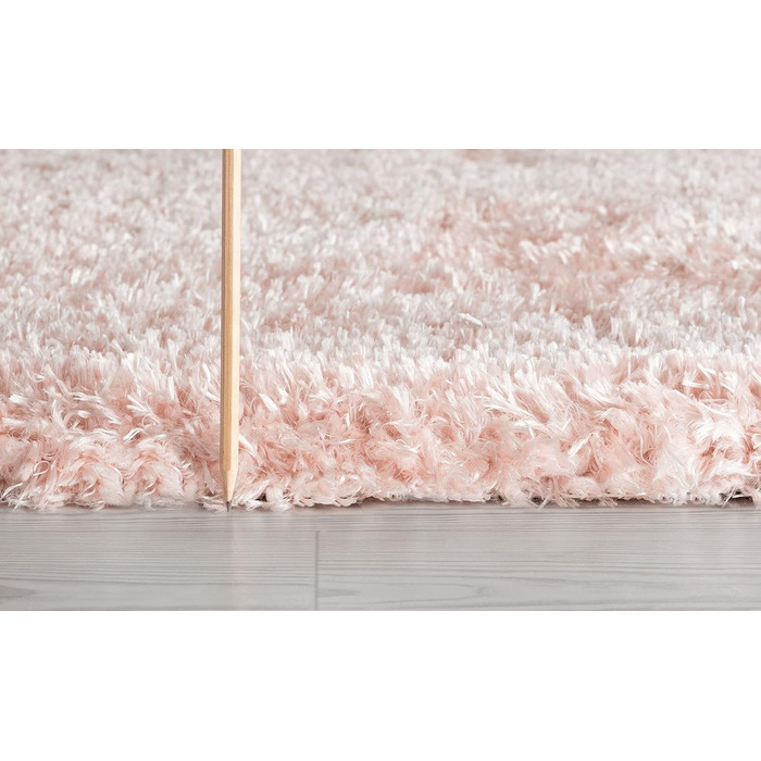 Килимок Mia's Teppiche Fiona для вітальні та спальні, 120x160 см, високий ворс (Рожевий)