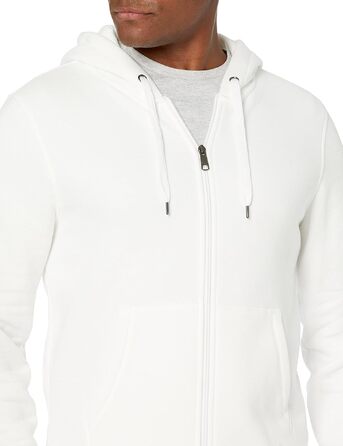 Чоловіча флісова толстовка-худі на блискавці Amazon Essentials, розмір L, Off White (Білий)