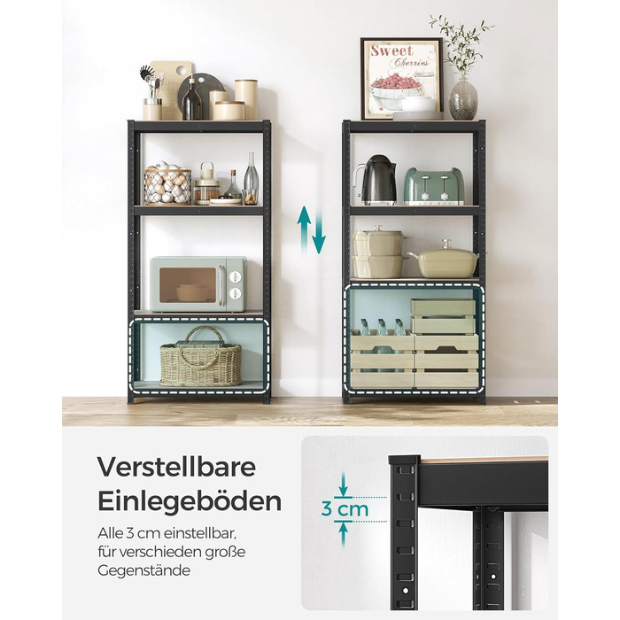 SONGMICS 4-Tier Adjustable Storage Shelf