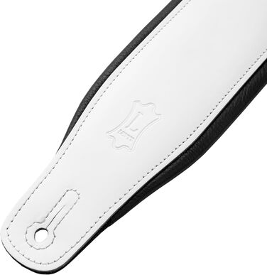 Гітарний ремінь Levy's Leathers Amped Series з шкіри (білий та чорний)