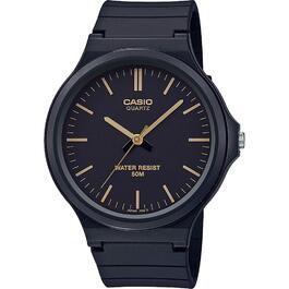 Годинник Casio Collection на зап'ястя, кварцовий, унісекс, з ремінком з Харчу, чорний/золотий
