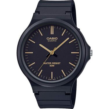Годинник Casio Collection на зап'ястя, кварцовий, унісекс, з ремінком з Харчу, чорний/золотий