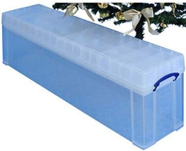 Really Useful Box, Really Useful Box Storage Box 77 Litre, transparent, plastic, colorless, 77 Litre (Pack of 1)