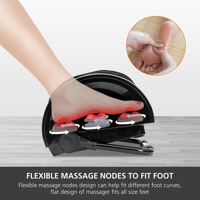 Електричний масажер для ніг Snailax Shiatsu з підігрівом, для ніг та литок, для розслаблення, XL