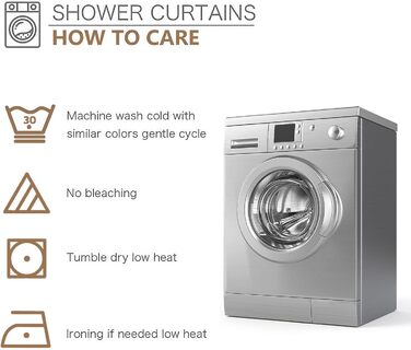 Штора для ванної кімнати біла 180x200 см, текстильна, водовідштовхувальна, антигрибкова, з кільцями - якісна штора для душу