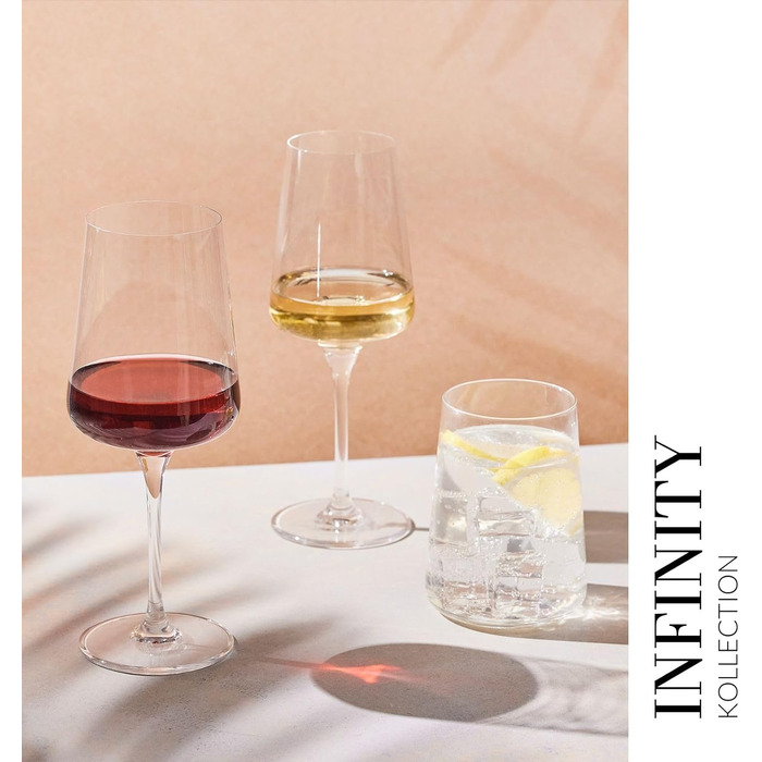 Кросне Келих для червоного вина | Набір 6 шт. | 500 мл | Infinity Collection | Без свинцю | Для дому, ресторану, прийомів