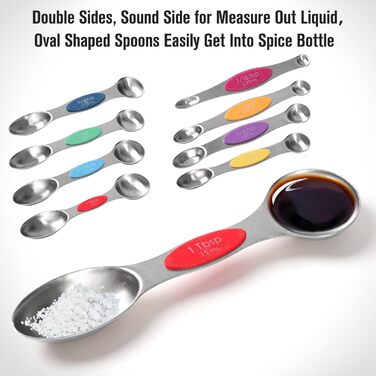 Measuring cup and spoon (colorful)