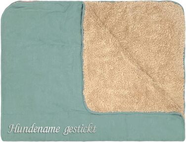 Декоративний килимок для собак з вишивкою імені, персоналізований килимок для домашніх тварин, 4 кольори, м'який двосторонній, іграшковий килимок з плюшевим покриттям (М'ята)