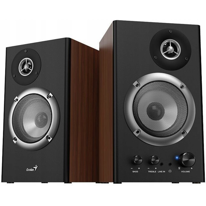 Акустична система GENIUS SP-HF1200B, 2.0, 36 Вт, дерев'яний корпус
