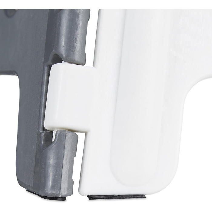 Складний табурет Relaxdays, дитячий табурет для ванни, кемпінговий табурет, до 150 кг, пластик, 22 x 35 x 28 см, білий/сірий