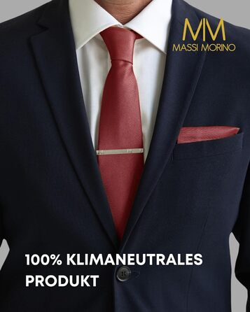 Массі Моріно: Комплект краватки з нагрудною хустиною для чоловіків. Включає краваттяну голку, запонки та подарункову коробку. Ідеальний вибір на весілля. Винотний колір, універсальний розмір.