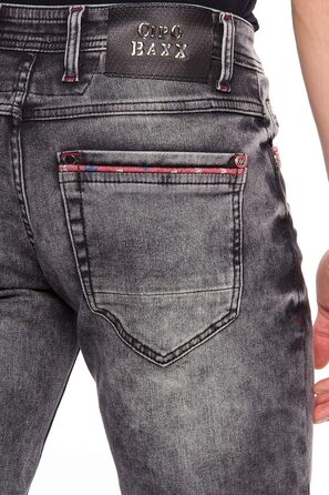 Чоловічі джинси Cipo & Baxx Klassisch Regular Fit, чорні, W40 L34, класичний крій, 5 кишень