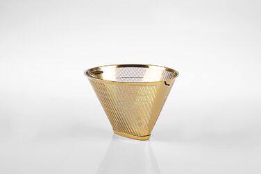 seleXions Coffee Filter Gold Filter All-Metal GF4MB with Metal Handle, for all coffee machines with round filter size 1 x 4
