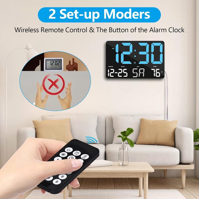 SZELAM Digital Clock, Large Display, 11.5