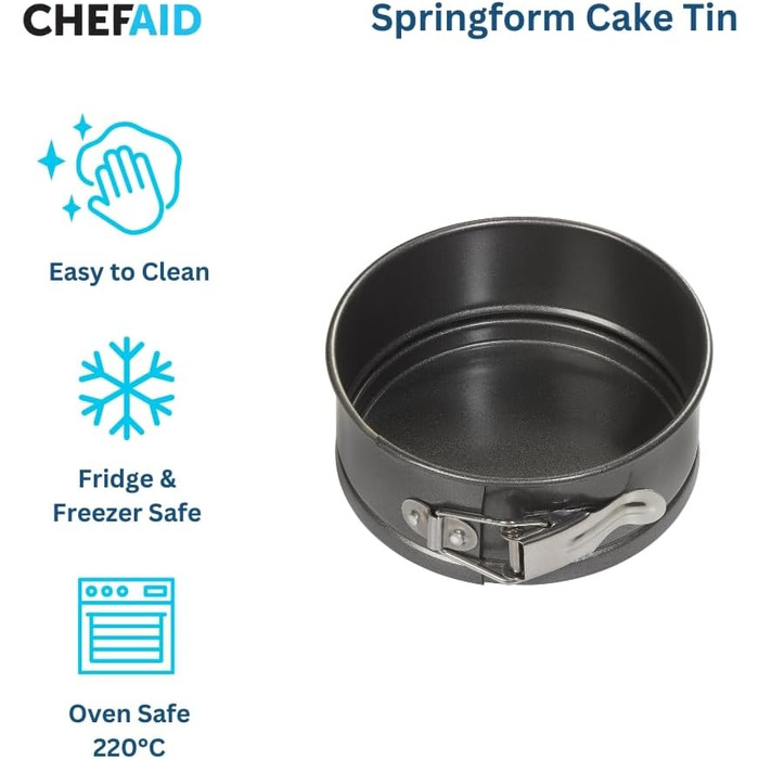 Форма для випічки тортів Chef Aid, кругла, знімний дно, антипригарне покриття, 23 см, для тортів та випічки