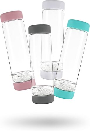 VitaJuwel inu! CRYSTAL blossom rose | The water bottle with quartz crystal for individualists