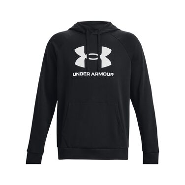 Чоловічий худі Under Armour Rival Fleece Logo з капюшоном, чорний, розмір XL