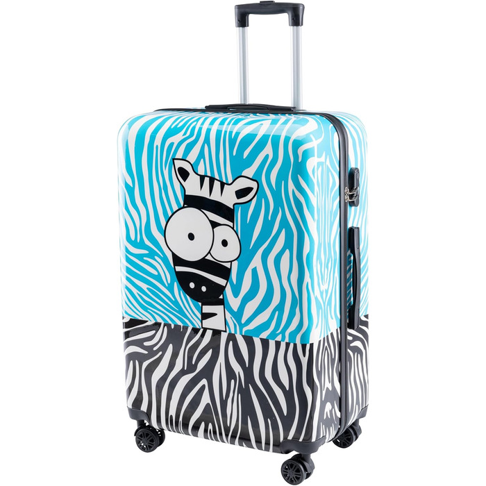 Валіза Xonic Design: жорсткий корпус, 360° обертання, полікарбонат, кодовий замок, L/XL або набір (L, Zebra)