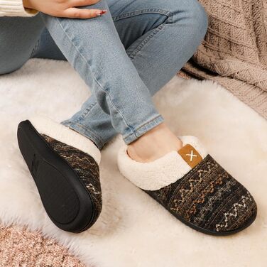 Жіночі теплі домашні капці ULTRAIDEAS з плюшу та піною з пам'яттю (Memory Foam), сірі, розмір 39.5 EU