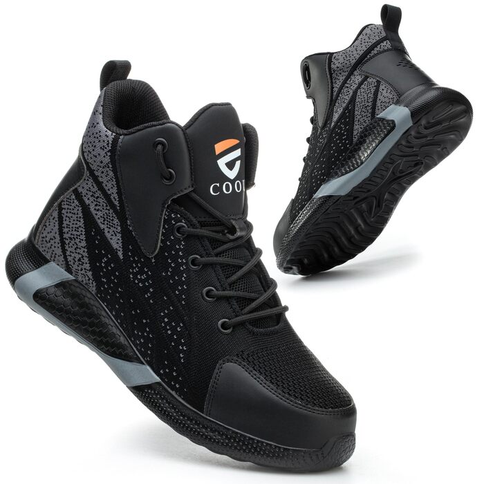 Зручні захисні черевики для чоловіків та жінок. Легкі робочі черевики з металевим підноском, спортивного стилю, антиковзаюча підошва, дихаючі, розміри 37-46 EU, зелені (43 EU, чорні)