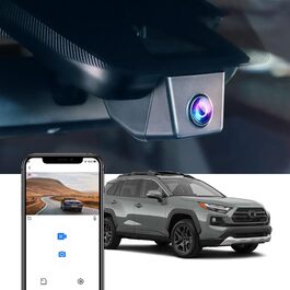 Автомобільний відеореєстратор Fitcamx 4K для Toyota RAV4 2022-2025 (Gen5), OEM стиль, 2160P, WiFi, G-сенсор, Plug&Play, 64GB карта пам'яті, фронтальна камера