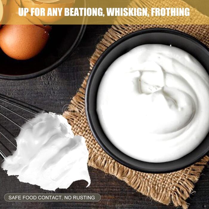 Набір силіконових вінчиків Schneebesen 2 шт. Чорний, для змішування, збивання, збивання та перемішування. Підходить для кухні, з нержавіючої сталі, з антипригарним покриттям.