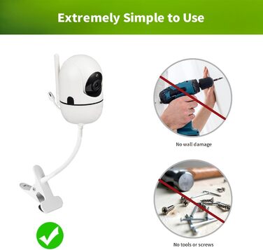 Держатель для дитячого монітора Lonnky 7.1' - сумісний з Vtech, Eufy, ANMEATE та іншими, регульований кріплення для ліжечка та стіни