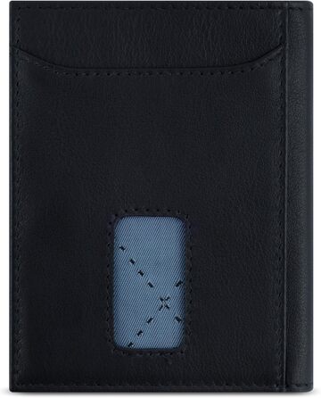 Гаманець Bugatti Secure Slim Mini чорний шкіряний з RFID-захистом для карт Nappa без відділення для монет