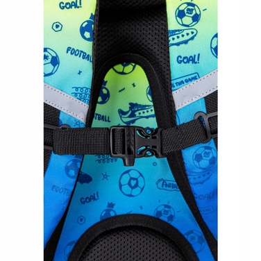 Шкільний рюкзак CoolPack багатокомパートментний, синій з жовтими акцентами, 21 л