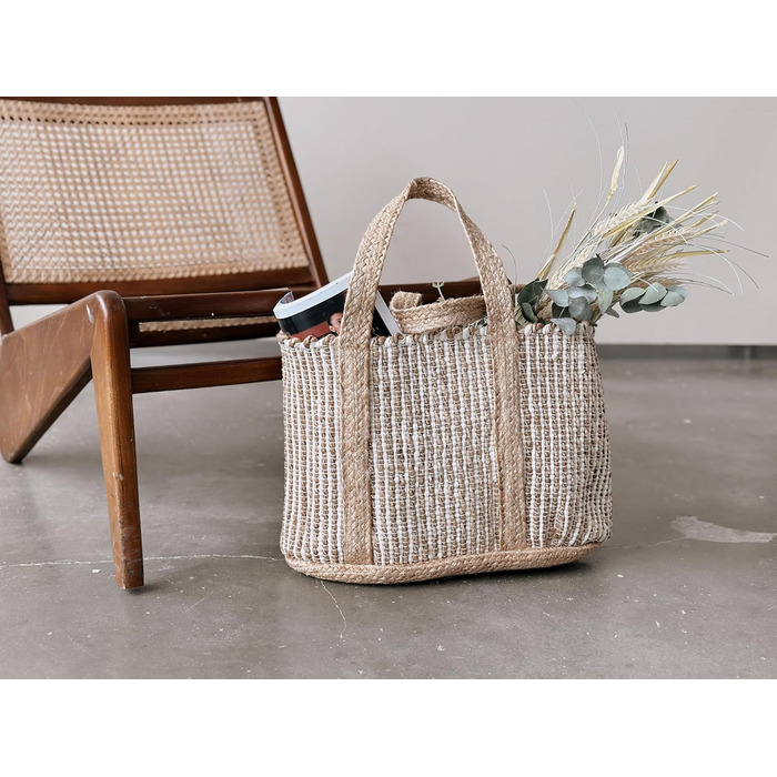 Decorasian Jute Shopping Bag – Jute Bag – Shopping Bag in Boho Style – Ibiza Bag