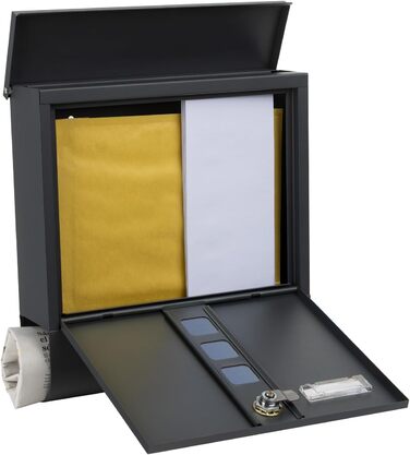 Поштовий ящик ARREGUI Chance E7005 сталевий з газетницею, антрацит (DIN A4)