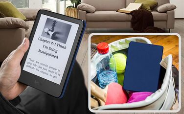 Чохол TOKILO для Kindle 6 (11-го покоління 2024/2022), м'який чохол з PU-шкіри з авто-ввімкненням/вимиканням, сумісний лише з Kindle 6