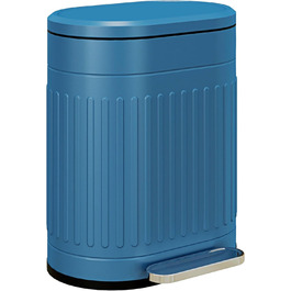 HOMCOM Відро для сміття кухонне 20л металеве з м'яким закриттям кришки, анти-відбитки, знімний внутрішній відро, блакитне