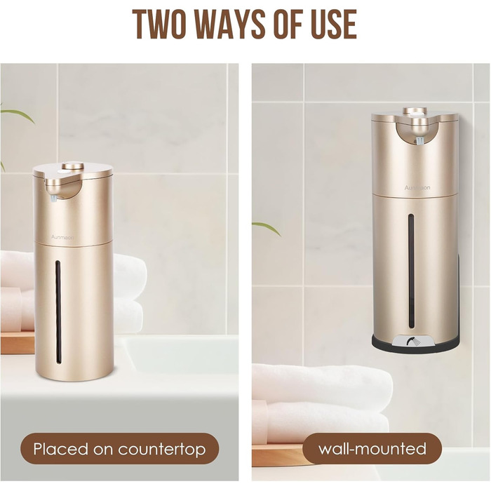 Автоматичний дозатор мила безконтактний, для кухні та ванної кімнати, сенсорний, регульована гучність, тривалий час роботи акумулятора, сумісний з густою та рідкою милом, простий у використанні для дітей, не забивається