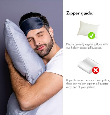 Pillowcase for Acne-Prone Skin – Anti-Acne Copper Bamboo Pillowcase, Hypoallergenic, Standard Size, 20 x 26 inches (50.8 x 66 cm), Cooling Silky Satin Pillowcase for Hair and Skin, 1 Piece