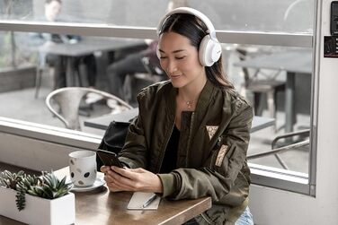 Shure Aonic 40: Бездротові навушники з активним шумозаглушенням, Bluetooth, мікрофон, 25 годин роботи, сумісні з iPhone та Android, білі