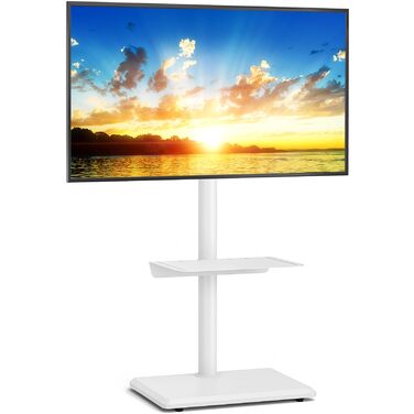 Стійка для телевізора 5Rcom з кронштейном 32-60 дюймів (до 40 кг), біла, VESA 400x400, регульована висота