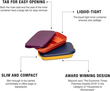 Tupperware Mylunch Liquid Tight Lunch Box 590ml 2pc