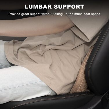 Подушка для автосидіння ергономічна з memory foam, клиноподібна, для комфортних подорожей, Z-бежева