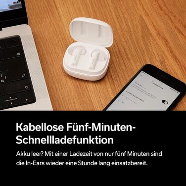 Бездротові навушники Denon AH-C500W True Wireless - білі (з мікрофоном, без активного шумозаглушення)