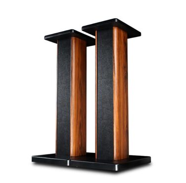 Стійки для колонок Holz Braun Schwarz, 70 см - Преміум підставки для домашнього кінотеатру та студії з прихованою проводкою