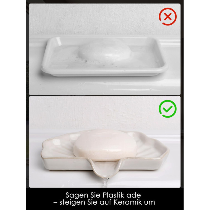 Керамічна мильниця з піддоном Antis's Home, зелена, для ванної кімнати, душа та умивальника, сучасний дизайн