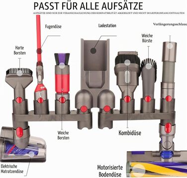 Універсальний тримач для пилососа Dyson Gen5 G5 V15 V12 V11 V10 V8 V7 Detect/Cyclone/Absolute/Torque Drive – настінний органайзер