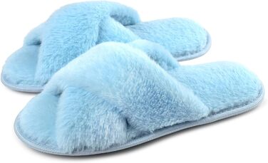 Жіночі плюшеві домашні тапочки Riehmot (40/41 EU, блакитні)