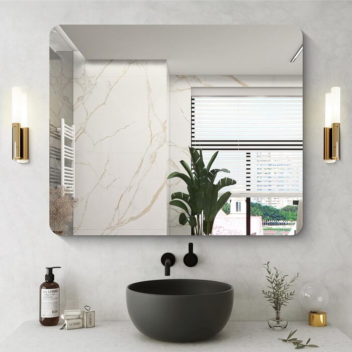 Дзеркало настінне прямокутне без рами 75x90 см для ванної, спальні, вітальні