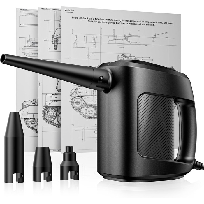 Електричний пилосос для пилу 150000 RPM - YJS350W-1. Потужний безщітковий мотор, металевий корпус