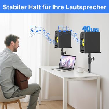 Підставки для акустики: універсальні, регульовані по висоті, нахильні та поворотні, для Edifier, KRK, Klipsch, Polk, Sony, PreSonus, JBL та інших